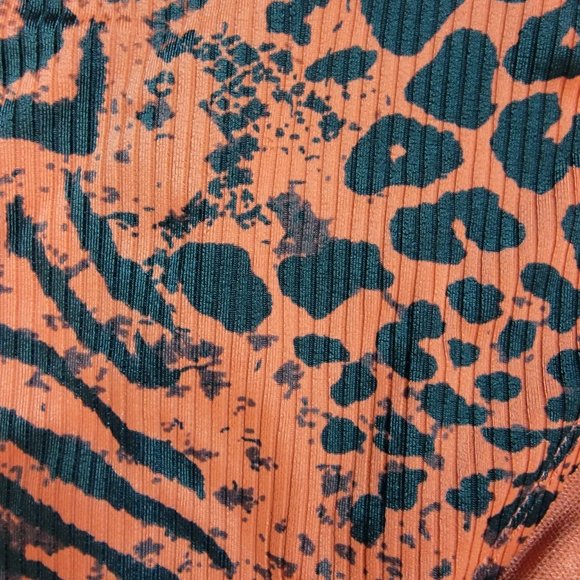 Xhilaration Tiger Bikini Swim Suit Bottom Animal Print on Ribbed Fabric - Picture 2 of 8